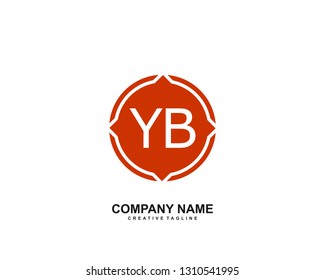 YB initial logo template vector 