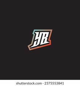YB letter combination cool logo esport initial and cool color gradattion ideas