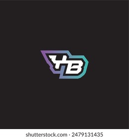 Por letra dinámico y audaz concepto moderno esport gaming monograma logo