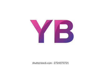 YB Letter Gradient Monogram Logo for Modern Business Branding