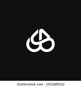 YB letter linked connected line hipster logo icon sign design concept. Vector illustration