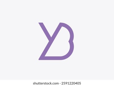 YB letter logo design. YB Logo for luxury branding. Elegant and stylish design for your company.letter yb, linked circle rounded logo