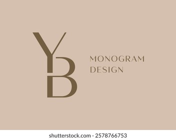 YB letter logo icon design. Classic style luxury initials monogram.