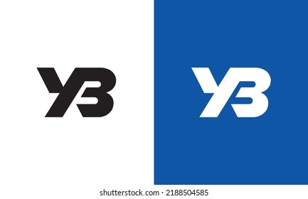 YB Letter Logo, yb logo icon vector for business