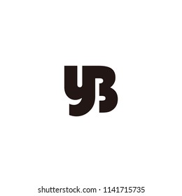 yb letter vector logo