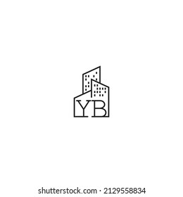 YB line concept logo in high quality professional design that will be best for companies related to real estate