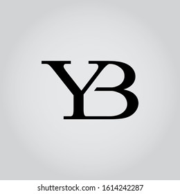 YB logo design. Vector illustration.