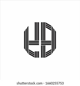 YB Logo monogram outline style linked isolated on white background