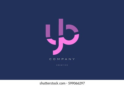 yb y b  pink blue pastel modern abstract alphabet company logo design vector icon template 
