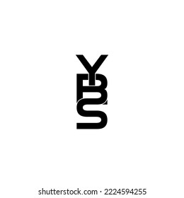 ybs lettering initial monogram logo design svg