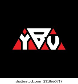 YBV triangle letter logo design with triangle shape. YBV triangle logo design monogram. YBV triangle vector logo template with red color. YBV triangular Simple, Elegant, and Luxurious Logo