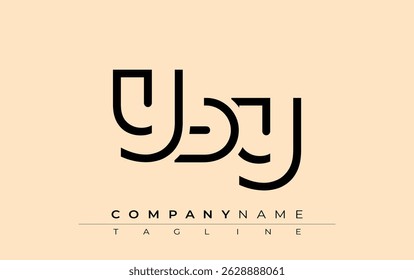 YBY abstract letter design. Modern Business Logo Design With Abstract Typography and Contemporary Style