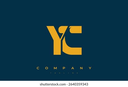 YC Abstract Geometric Logo Design. Modern and elegant logo design with simplistic typography elements, showcasing branding excellence.