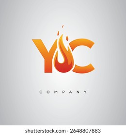 YC Creative Fire Letter Diseño de Logo