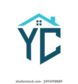 YC House Logo Design Template. Letter YC Logo for Real Estate, Construction or any House Related Business