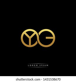 YC initial letter linked circle capital monogram logo modern template