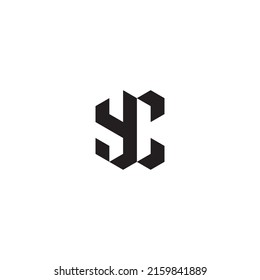 YC initial logo letters in high quality professional design that will print well across any print media