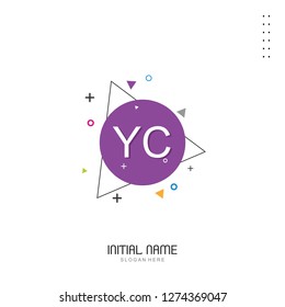 YC Initial logo template vector