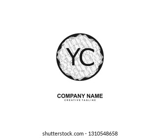 YC initial logo template vector 