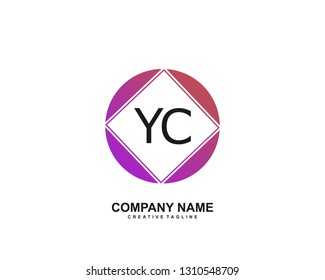 YC initial logo template vector 