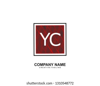YC initial logo template vector 