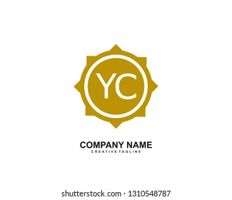 YC initial logo template vector 