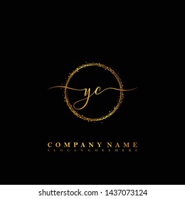 YC Initial luxury handwriting logo vector