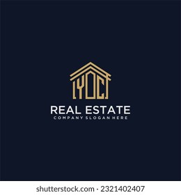 YC initial monogram logo for real estate design