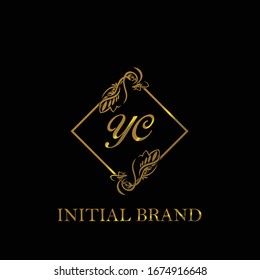YC Initial wedding logo template vector