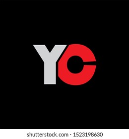 YC Letter monogram with abstrac concept style design