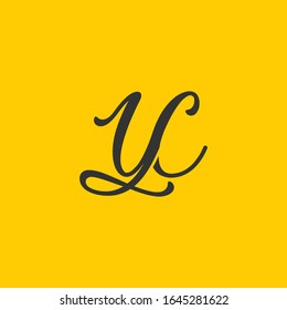 YC-Logo mit Buchstaben y und c in Vektorillustration-Format.