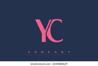 YC Modern Initials Logo Design. Branding logo with stylized initials showcasing bold design and modern aesthetic. Ideal for professional business branding or creative projects focusing on minimalistic