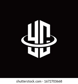 YC monogram logo in a hexagon style and surrounded by a ring