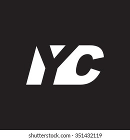 YC negative space letter logo black background