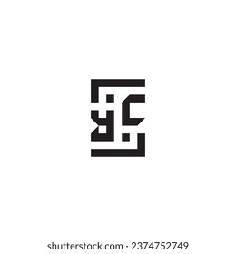 logotipo retro de concepto cuadrado de YC en un diseño profesional de alta calidad que se imprimirá en cualquier medio impreso