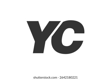 YC Techno Editable Font Logo For Corporate Branding. Bold, Futuristic Design With Unique Typographic Ideas. Minimal Custom Type And Dynamic Letter Variations For Promotion, Printing, And Book Titles