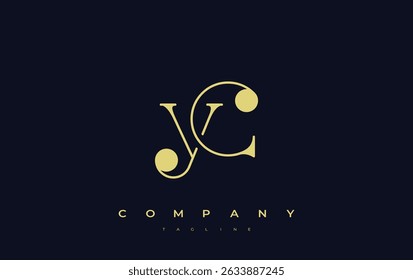 YC Typography Logo Design. Stylish monogram design depiction featuring the letters Y and C combined in an artistic signature style, delivering a unique and creative visual representation.