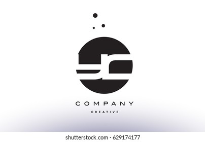 YC Y C alphabet company letter logo design vector icon template simple black white circle dot dots creative abstract