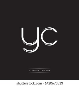 yc y c Logo Initial Letter Split Lowercase Modern Monogram Template Design