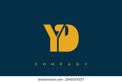 YD Abstract Geometric Logo Design. Modern and elegant logo design with simplistic typography elements, showcasing branding excellence.