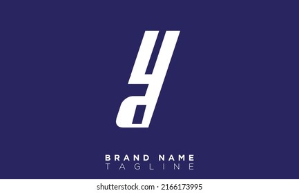 YD Alphabet letters Initials Monogram logo DY, Y and D