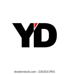 YD Markenname Anfangsbuchstabe Vektorsymbol.