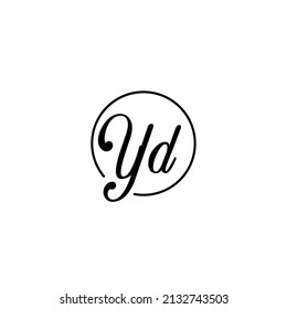 YD concepto femenino logotipo inicial mejor para la belleza y la moda