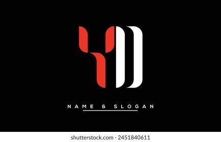 YD, DY Abstract Letters Logo Monogram