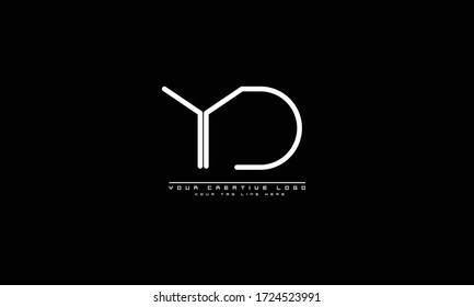 YD DY abstract vector logo monogram template