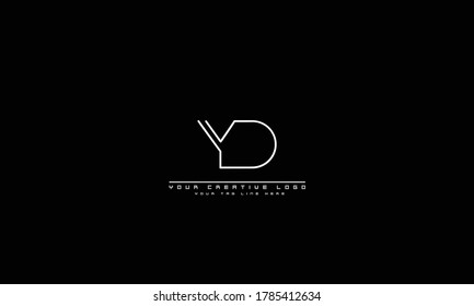 YD DY abstract vector logo monogram template