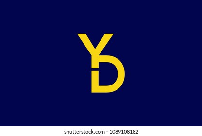 YD DY Letter Initial Logo Design Template