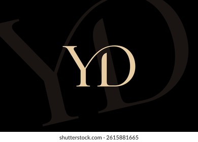 YD or DY letter logo icon design. Classic style luxury initials monogram.