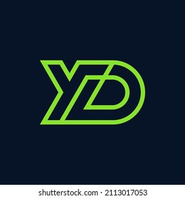 YD DY logo. the letter Y and D perfectly combined into a new, modern and original Logo