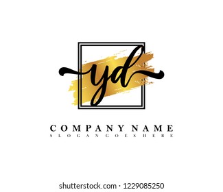 YD Initial handwriting logo concept